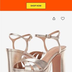 SCHUTZ Metallic Gold Platform Sandals